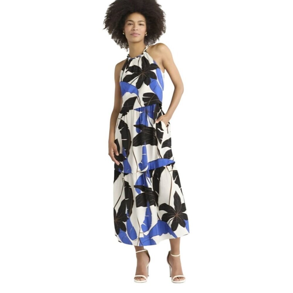 NWT Women's - Sofia by Sofia Vergara Braided Floral Maxi Dress, Size Large